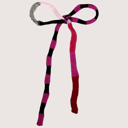 RED VELVET BOW SCARF