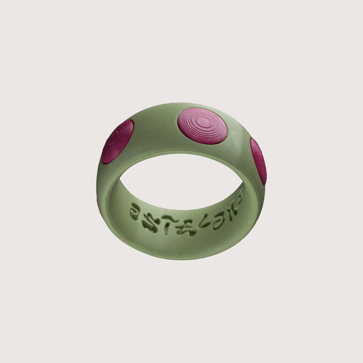 POLKA BRACELET Verde salvia / Fucsia