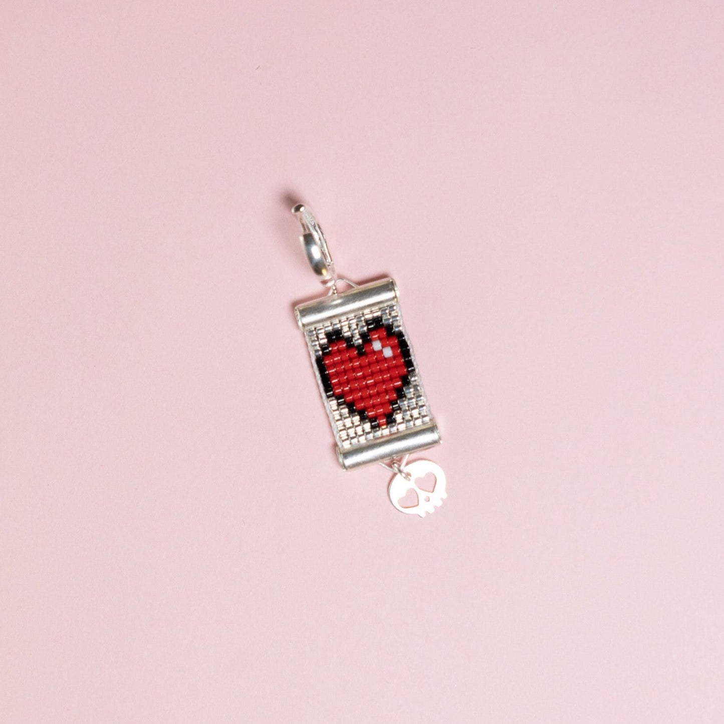 SILVER HEART EARRING